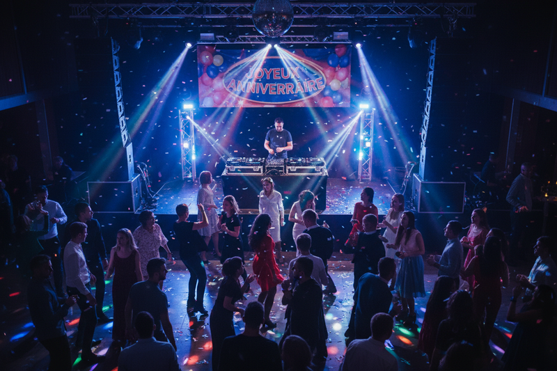 Fête d'anniversaire avec DJ et sono